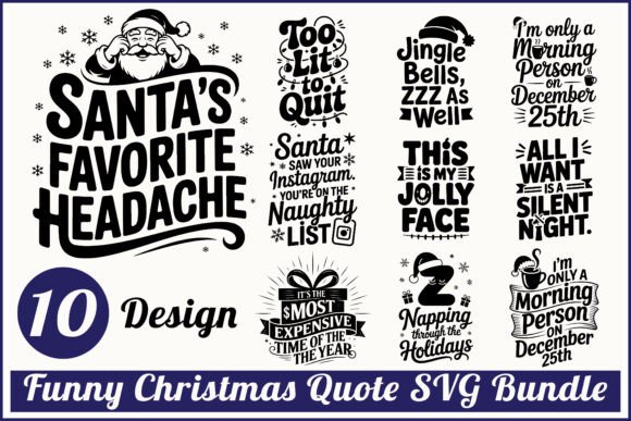 Funny Christmas Quote SVG Bundle Review for Real Projects