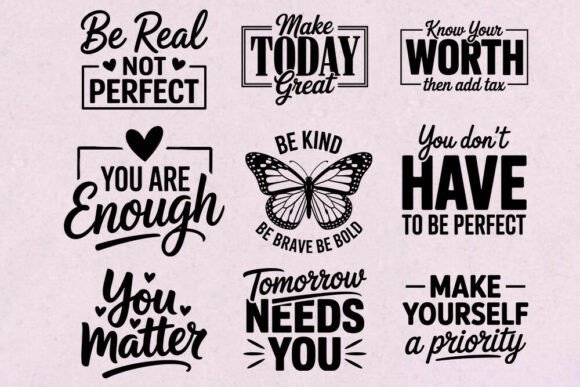 Motivational Quote SVG Bundle for Real-World Embroidery Projects