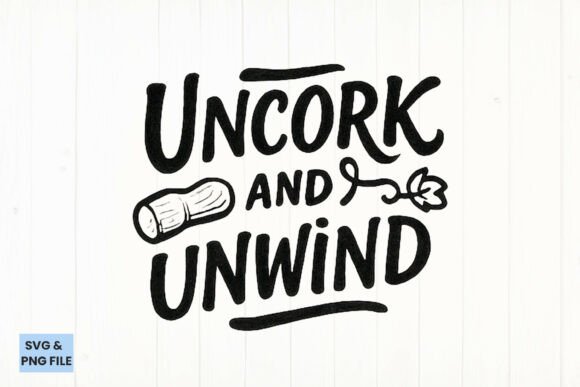 Uncork and Unwind Wine Quote SVG, PNG Review for Real Projects