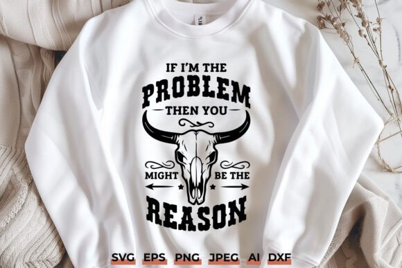 Western Skull Quote SVG, Funny Cowgirl Review